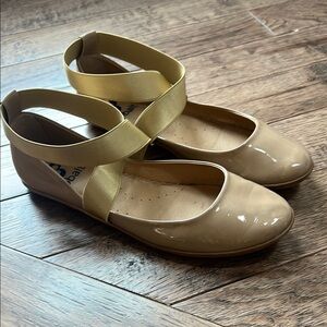 Cobalt Nude Patent Ballet Flats 38.5